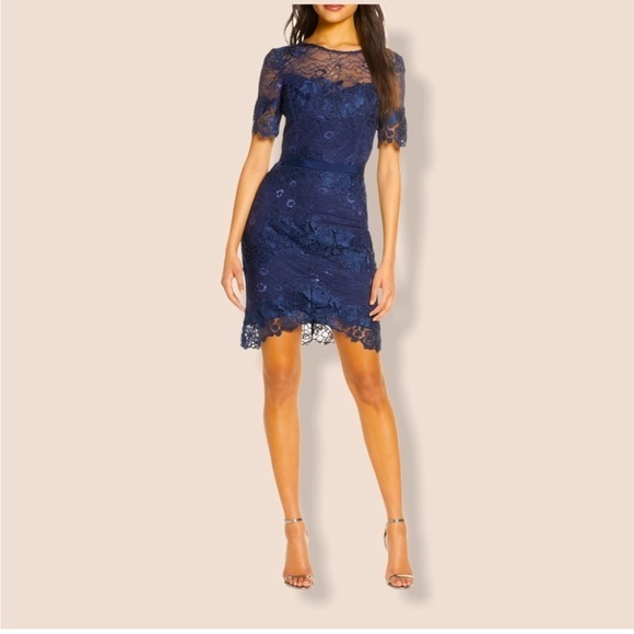 Adelyn Rae XS Annabelle Lace High/Low Cocktail Dress - Picture 1 of 11